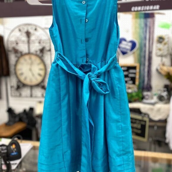 Calir's Rose Girls 7 Teal Fancy Dress - Picture 5 of 6